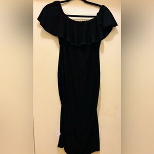 Elegant Black Off-Shoulder Dress